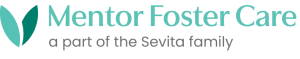Mentor foster care logo. Text reads Mentor Foster Care: A part of the Sevita family
